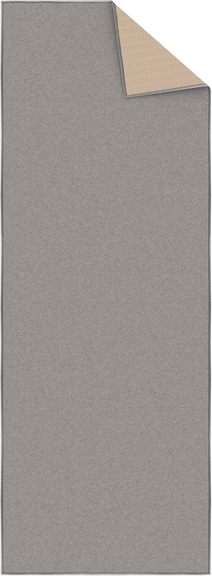 Ottomanson Hallway Runner Rug 1'10" x 6' Non Slip Solid Area Rugs Easy to Clean