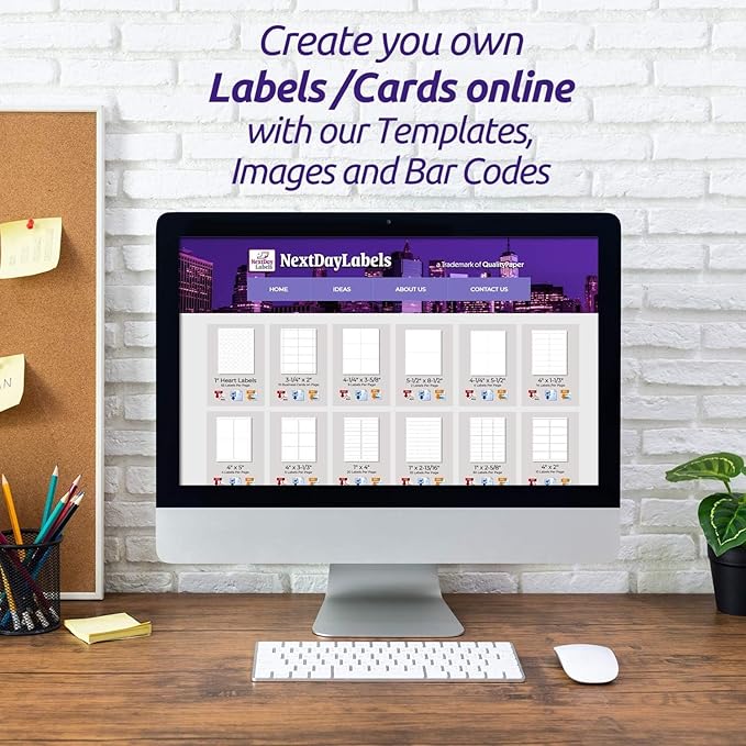 NextDayLabels 3.33 Inch Round Labels - Matte White Blank Circle Stickers - Printable Labels (6000 Sheets)