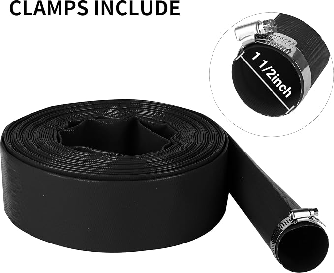 1-1/2" x 50 FT Pool Backwash Hose,