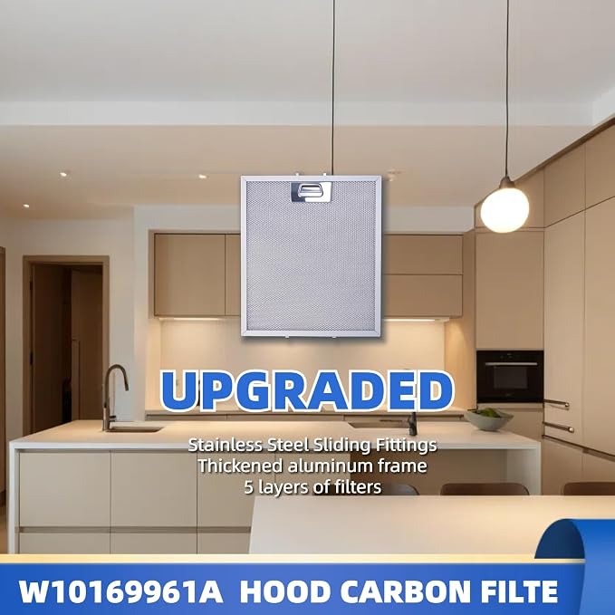 5Layer Aluminium W10169961 Upgraded Range Hood Filter
