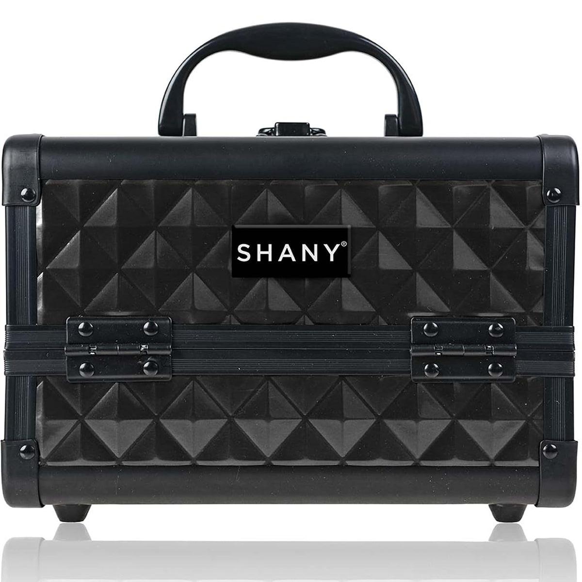 SHANY Chic Makeup Train Case Cosmetic Box Portable Makeup Case Cosmetics Beauty Organizer Jewelry storage with Locks, Multi trays Makeup Storage Box with Makeup Mirror - Twilight