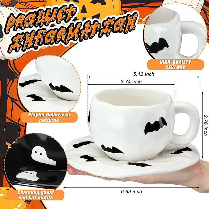 Havawish 2 Pack Halloween Ceramic Coffee Mug