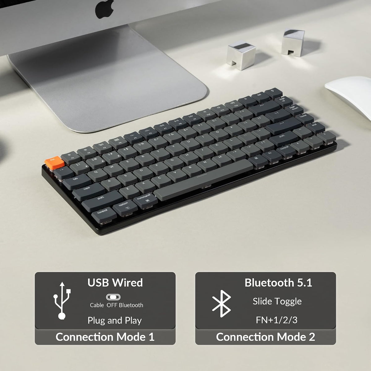 Keychron K3 Version 2 QMK 75% Wireless Low-Profile Mechanical Keyboard