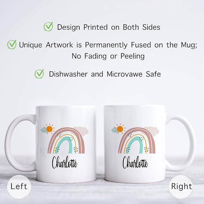 Personalized Mug for Kids, Girls | Customized Hot Chocolate, Coffee & Tea Cup |