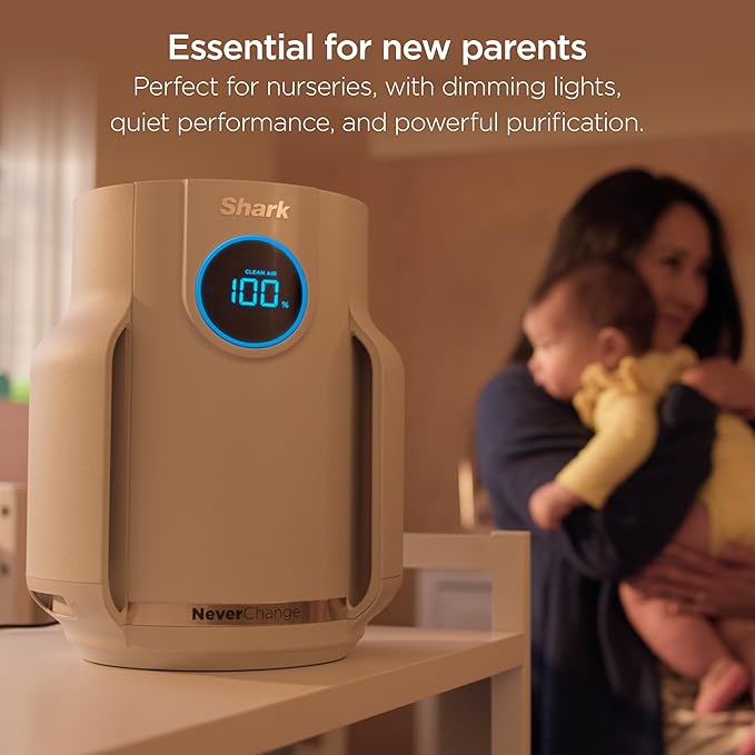 Shark Air Purifier for Home, NeverChange Compact Pro, for Bedroom, Home Office