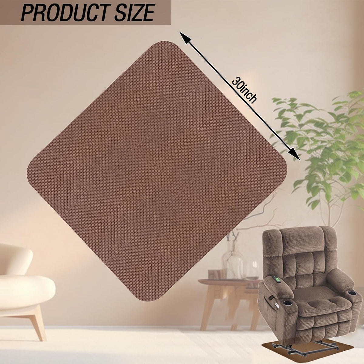 Recliner Pads for Hardwood Floors,Non Slip Recliner Grippers,Under Recliner Floor Protectors,Furniture Pads to Prevent Sliding,Non Slip Furniture Rail Pad for Recliners,Swivel Chairs