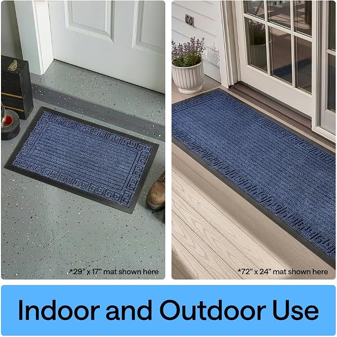 GORILLA GRIP 100% Waterproof All-Season WeatherMAX Doormat, US Designed Natural