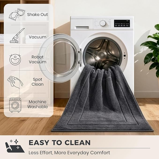 PURRUGS Dirt Trapping Door Mat 32" x 70", Non-Slip/Skid Machine Washable