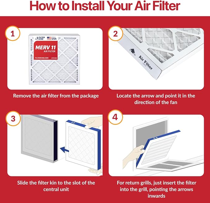 Filter King 19.25x21.25x1 Air Filter | 12-PACK | MERV 11 HVAC Pleated A/C