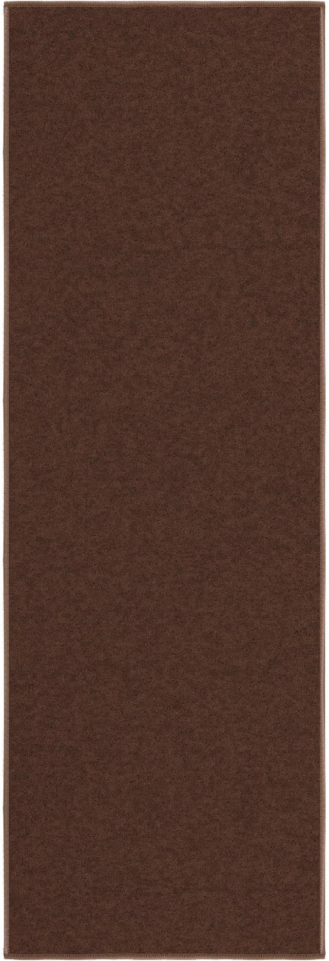 Ottomanson Hallway Runner Rug 20" x 53" Non Slip Solid Area Rugs Easy to Clean