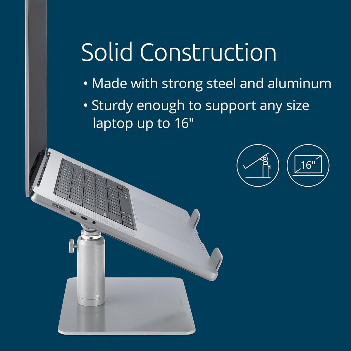 Kensington Universal Adjustable Steel and Aluminum Laptop Riser K50424WW