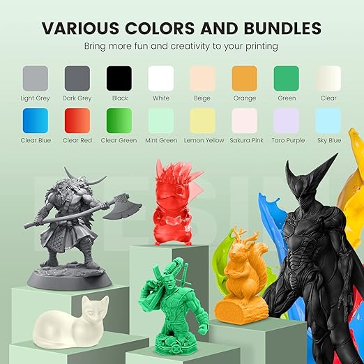 SUNLU 3D Printer Resin 3kg, Fast Curing Standard 3D Resin