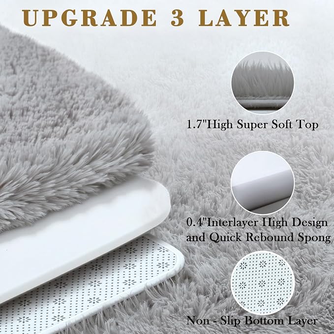 8x10 Area Rugs for Living Room Bedroom Rug, Large Shaggy Soft Plush Furry