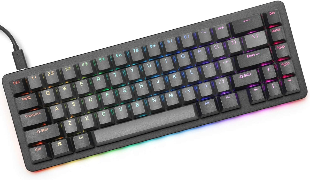 DROP ALT Mechanical Keyboard — 65% (67 Key) Gaming Keyboard, Hot-Swap Switches, Programmable Macros, RGB LED Backlighting, USB-C, Doubleshot PBT, Aluminum Frame (Cherry MX Blue Black)