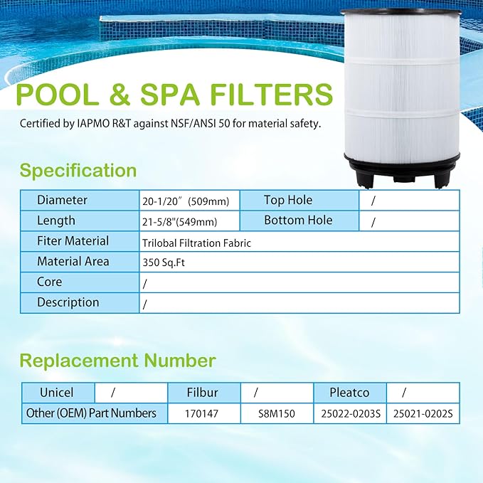 Savener® S8M150 System 3 Inner and Outer Cartridge, Compatible