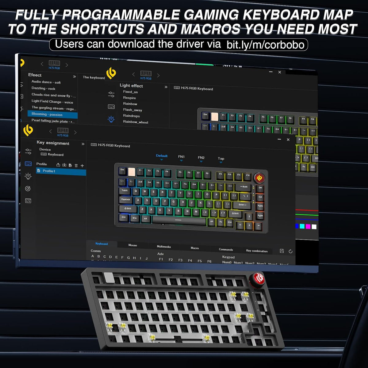 LEOBOG Hi75C Pro Wireless Mechanical Keyboard Kit – Aluminum Alloy 75%