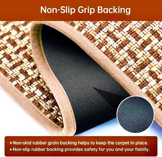 eqivei Kitchen Rugs and Mats Non Skid Washable Set of 2 PCS, Absorbent Runner