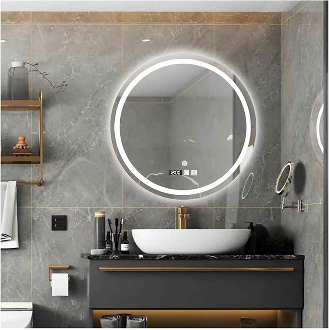 Round Led Bathroom Mirror, Round Bathroom Mirror