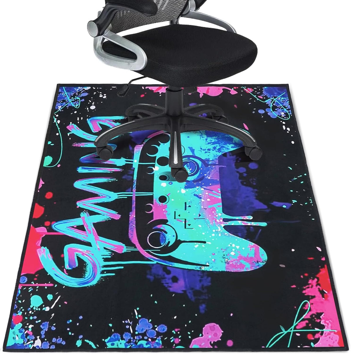 Gaming Chair Mat for Hardwood Floor 36"X 48" Office Chair Rug for Game Rolling Chairs Computer Desk Heavy Duty Non-Slip Low Pile Rugs Gamer Protector Mats for Hard Floor & Tile