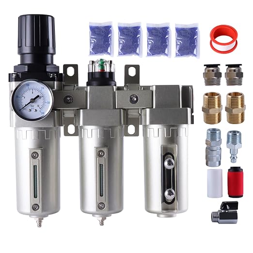 1/2 Inch NPT Industrial Grade Three Stage Air Drying System, Particulate Filter