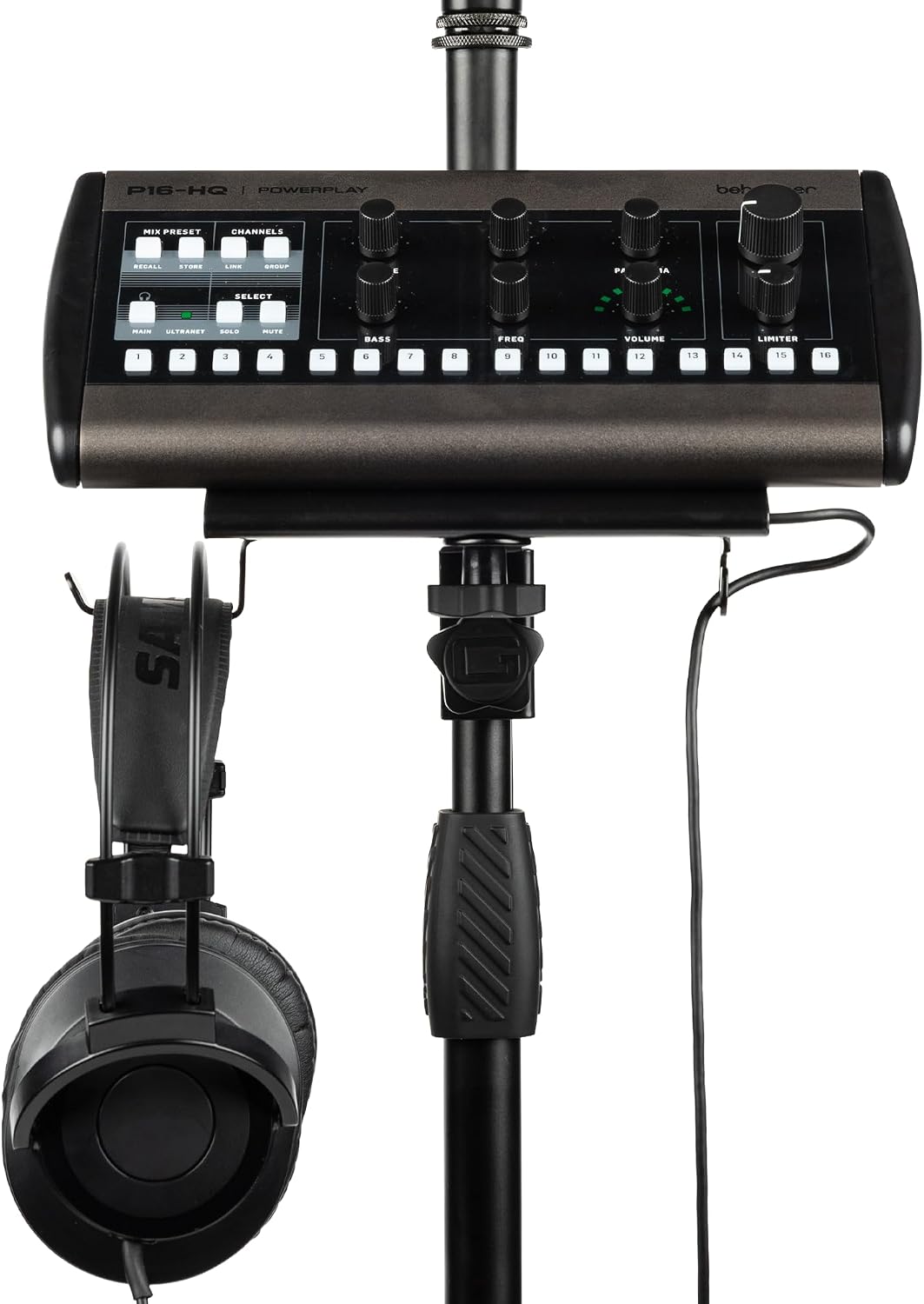 Gator Frameworks Universal Personal Monitor Mixer Mount Stand for Both Studio and Stage Use, Fits P16HQ & More (GFW-PMM-MOUNT)
