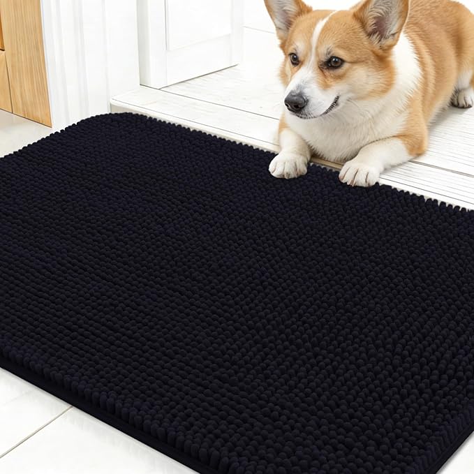 OLANLY Dog Door Mat for Muddy Paws 24x16, Absorbs Moisture and Dirt, Absorbent