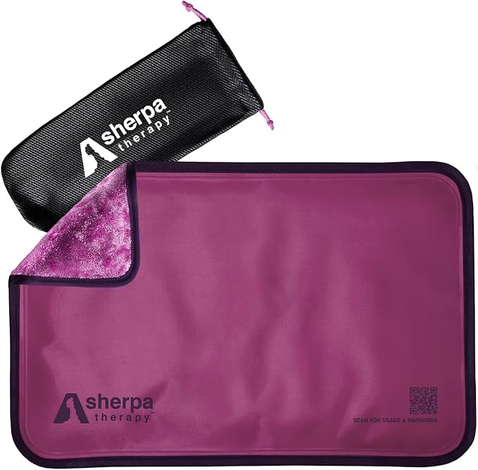 Medium Flexible Gel Ice Packs Reusable - Hot and Cold Soft Ice Packs for Injuries Reusable for Ankle, Arm, Foot, Leg, Back Pain Relief - 8" x 12" - Purple