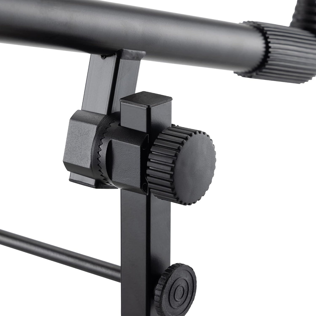 OnStage KSA7500 Universal Second Tier for X-Style Keyboard Stand (for Stacking Keyboards, Electric Pianos, Synths, and Organs, 60 lb Capacity, Adjustable, Nonslip Arms and Feet, Metal, Black)