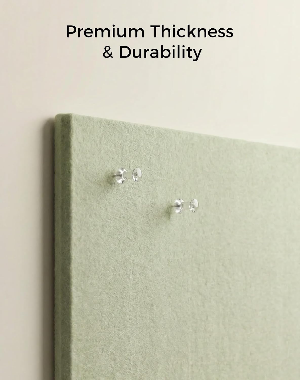 Aothia 48" x 36" Large Felt Bulletin Board, Sage Green