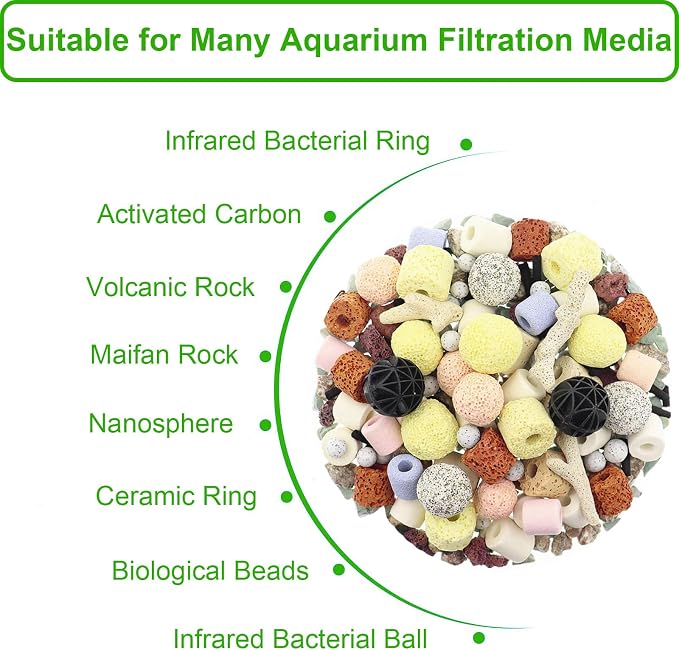 10 Pcs 12.2" x 15.9" Filter Media Bags, Extra Large Fish Tank Media Mesh