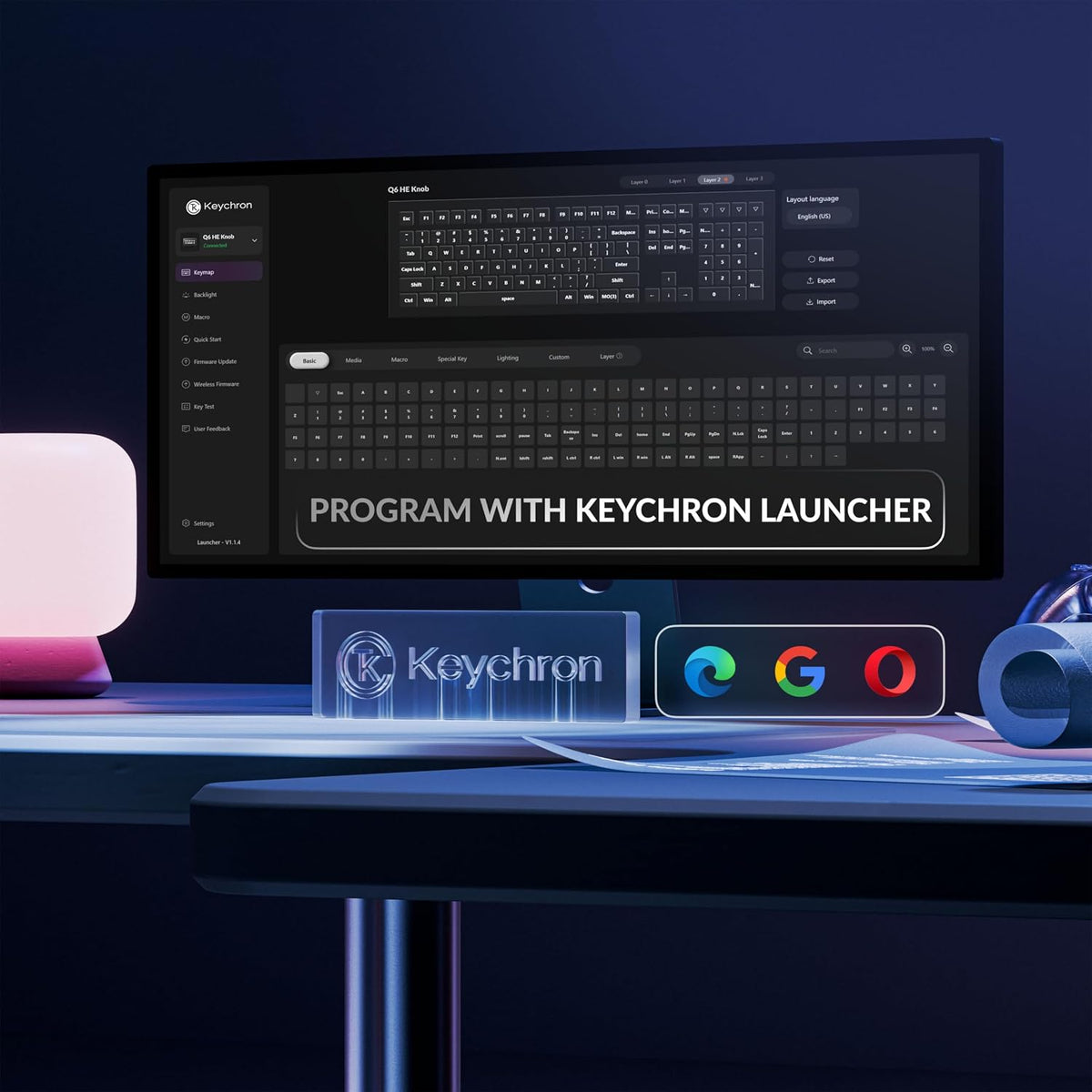 Keychron Q6 HE Wireless Custom Magnetic Keyboard Full-Size Layout