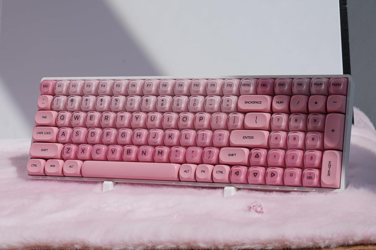 ZORNHER ZH100 Foundation Mechanical Kevboard,Pink Creamy Kevboard with Number Pad,Girly Keyboard,Full Size Gaming Keyboard Cute,Jelly MOA Profile,Creamy Sounding Linear Switches