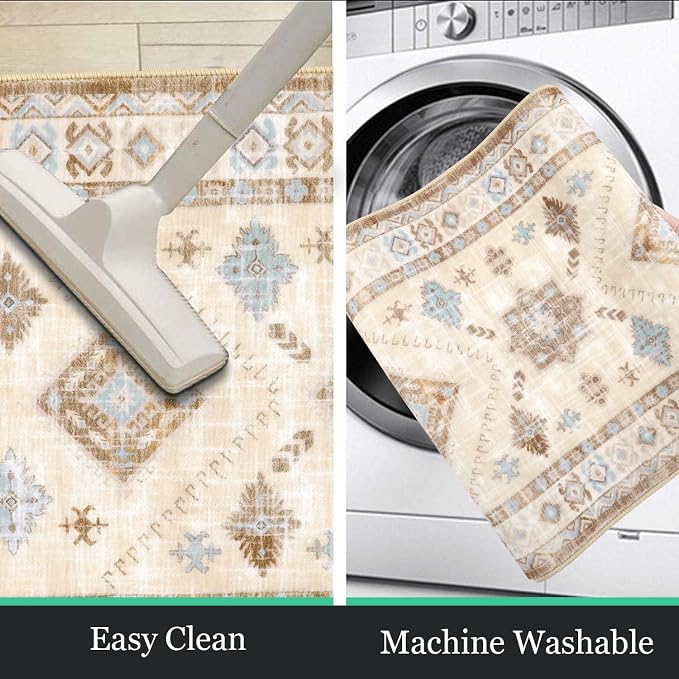 HEBE Boho Kitchen Rug Sets 3 Piece