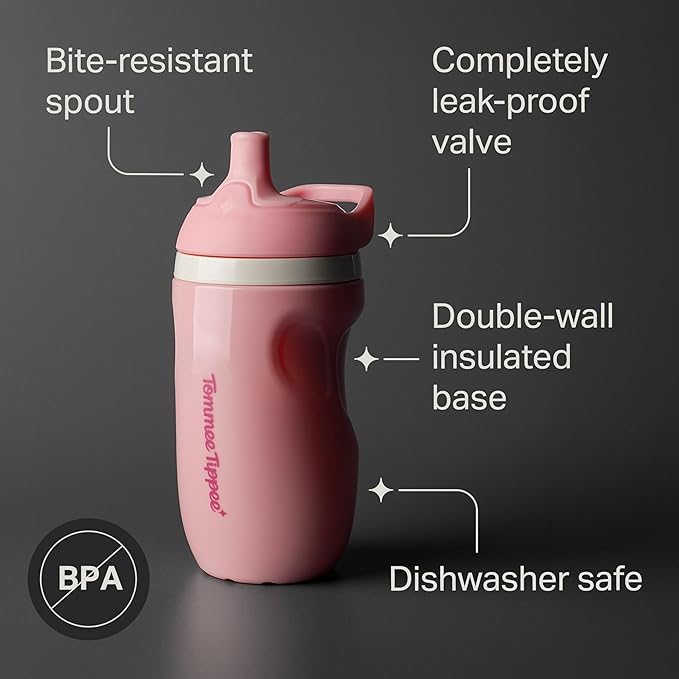 Tommee Tippee Toddler Sippy Cup, Sporty Spout, 1-3 Years, Insulated | Pack of 2