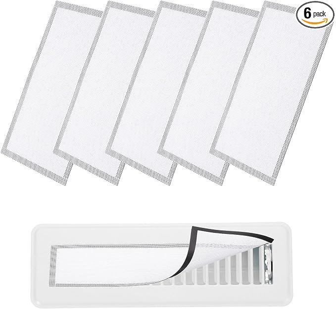 YOKIVE 6 Pcs Magnetic Floor Vent Covers, Floor Register Cover PVC Mesh Air Vent
