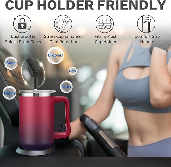 40 oz Insulated Tumbler for 100% Leak Proof, Stainless Steel Reusable Cups