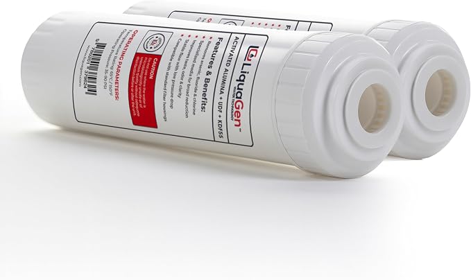LiquaGen Activated Alumina + Carbon + KDF-55 Replacement Water Filter Cartridge