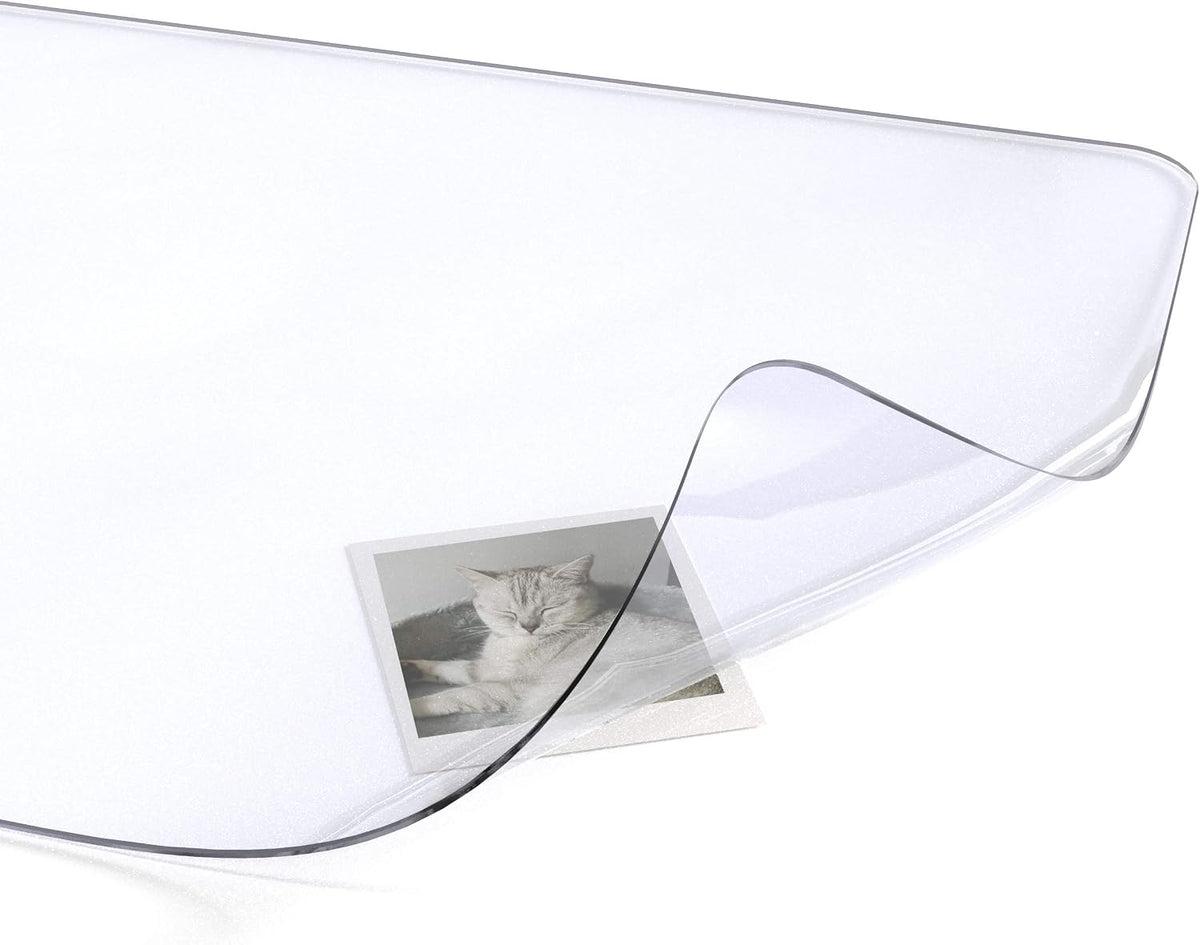 Oterri Clear Writing Desk Pad, 36’’x24” Heat Resistant Waterproof PVC Round Edge Durable Desk Protect Mat, Anti-Static Writing Mat Table Protector
