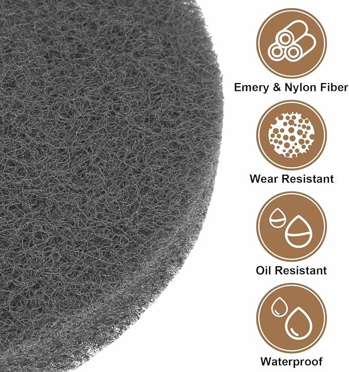 HARFINGTON 24pcs Scrubber Scouring Pads 800 Grits 4 Inch Drill Power Brush Hoop