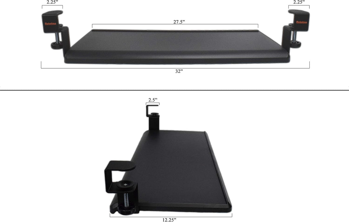 Mobotron Under-Desk Keyboard Clamp Tray Electronic Device Platform