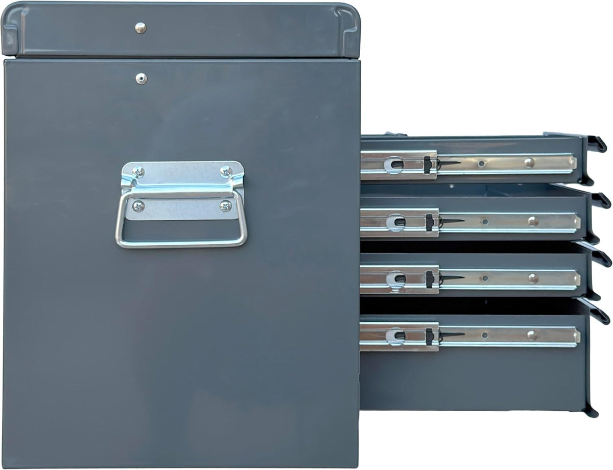 Workington Portable Metal Tool Chest with 6 Drawers, 24" 6-Drawer Tool Chest Cabinet with Ball Bearing Drawer Slides, Steel Tool Storage Box Organizer 4005 Gray