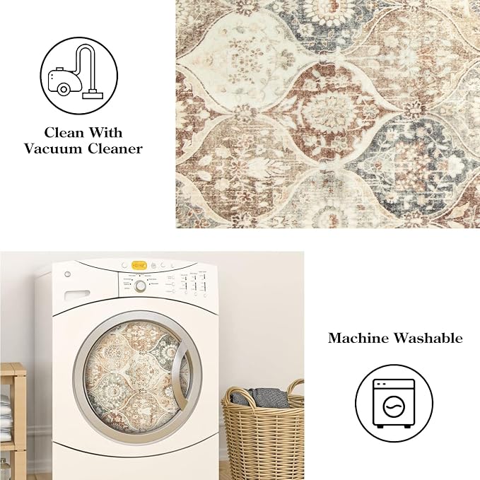 Lahome Moroccan Trellis Hallway Runner Rug, 2x6 Kitchen Runner Rugs Non Skid