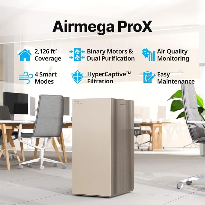 COWAY Air Purifiers for Large Room Whole Home Up to 4, 2 Sets of XL Washable