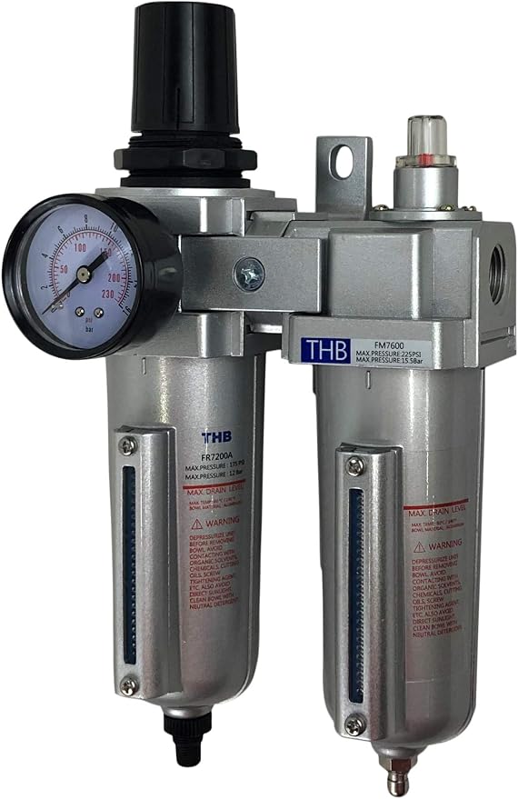 1/2" HEAVY DUTY COMBO PARTICULATE & COALESCING FILTER REGULATOR COMPRESSED AIR