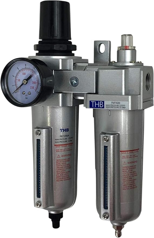 1/2" HEAVY DUTY COMBO PARTICULATE & COALESCING FILTER REGULATOR COMPRESSED AIR