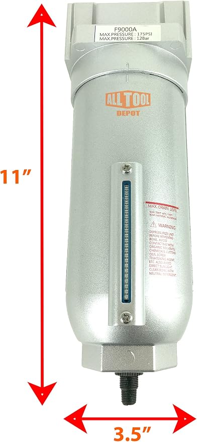1" NPT SUPER DUTY Industrial Grade Particulate Filter/Water Trap