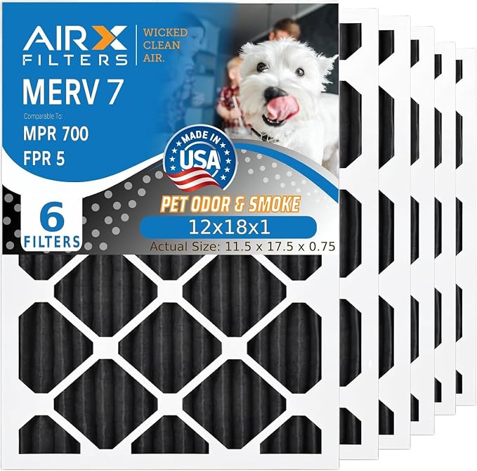 AIRX FILTERS WICKED CLEAN AIR. 12x18x1 Air Filter Odor Eliminator Carbon Filter