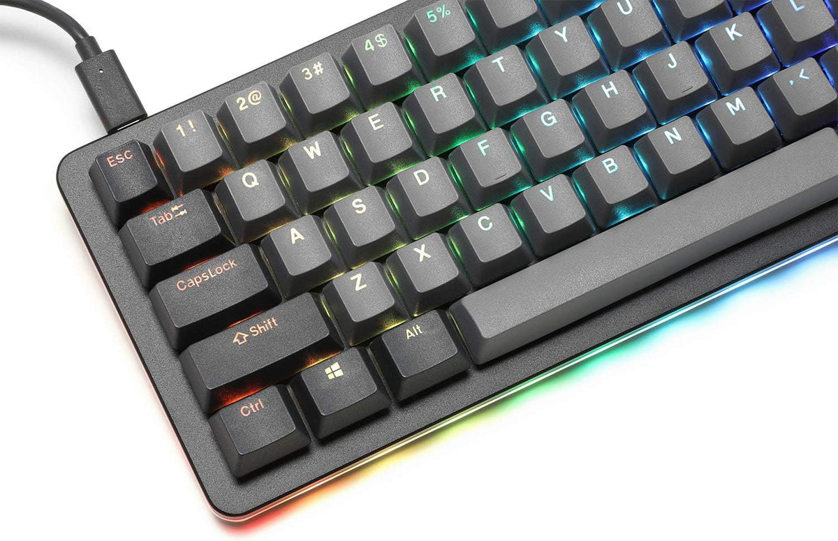 DROP ALT Mechanical Keyboard — 65% (67 Key) Gaming Keyboard, Hot-Swap Switches, Programmable Macros, RGB LED Backlighting, USB-C, Doubleshot PBT, Aluminum Frame (Cherry MX Blue Black)