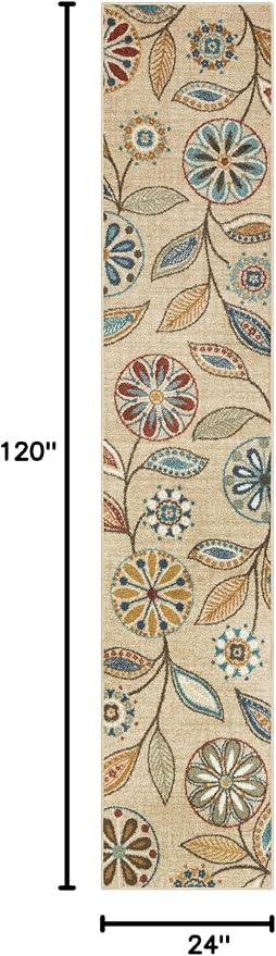 Maples Rugs Reggie Floral Runner Rug