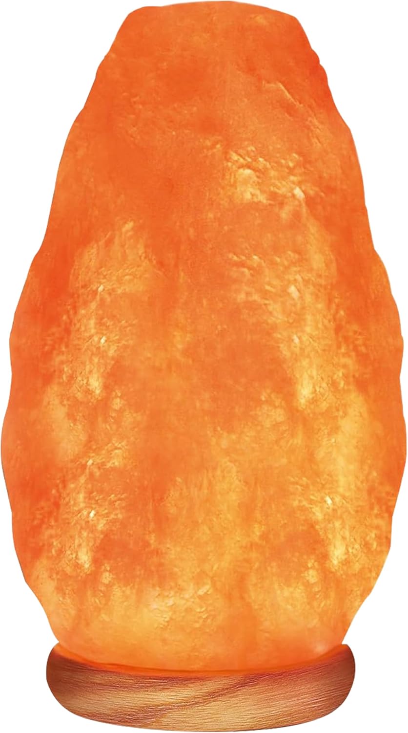 Himalayan Glow Salt Lamp with Touch Dimmer Switch, 5-7 lbs, Natural Pink Crystal, Wooden Base, Room Decor, Home Decor, Relaxation, Ambiance, Gift, Wellness